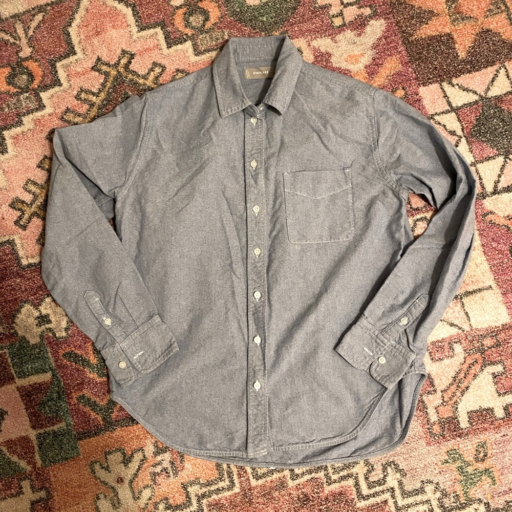 Everlane classic Blue Oxford Shirt Women’s sz 4 / Small - excellent condition